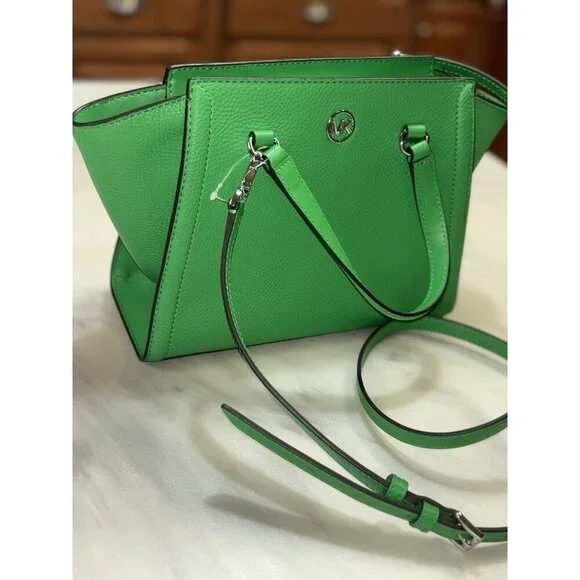 NWT Michael Kors Freya Sm Satchel In Palm Green MSRP $328 - Picture 2 of 9